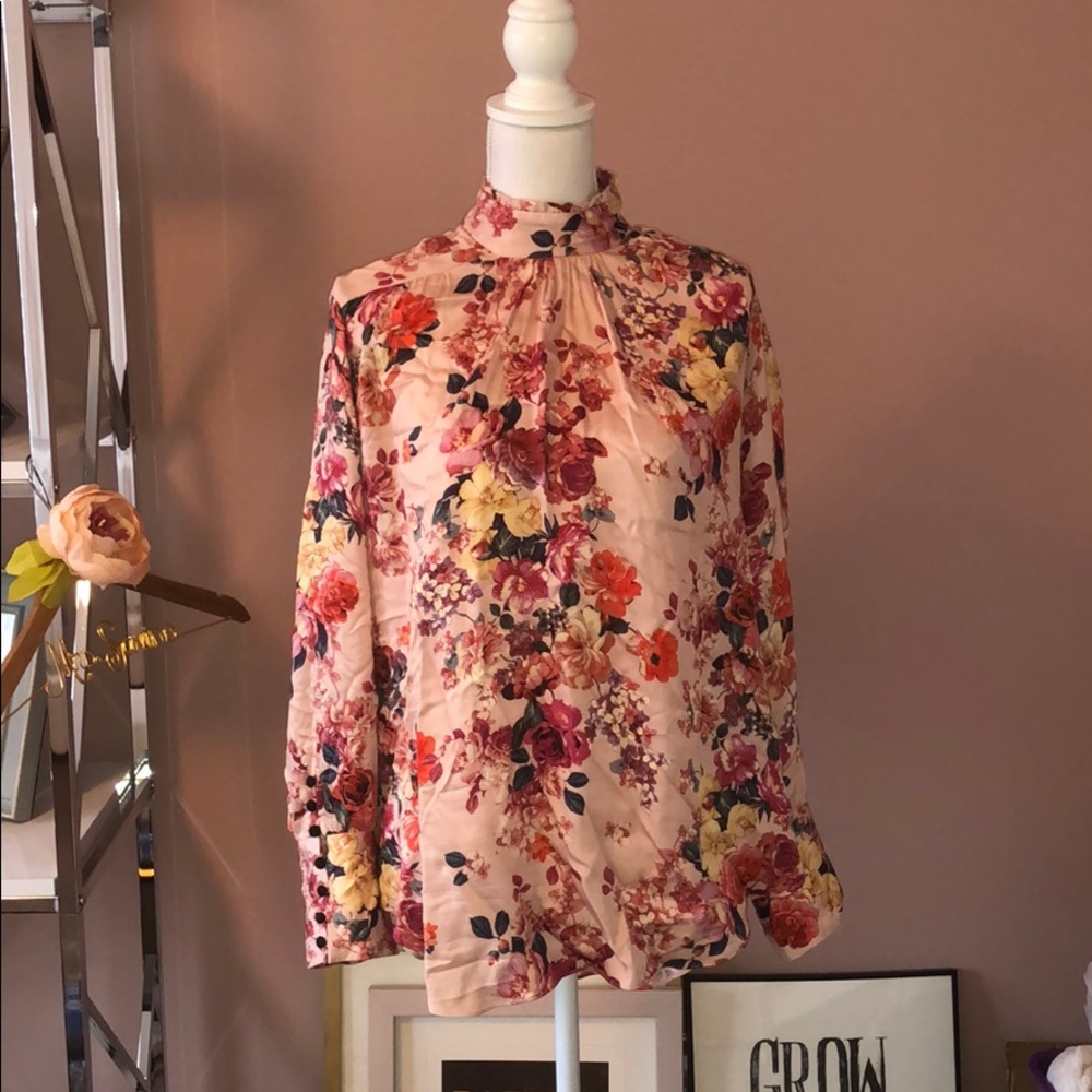 Zara floral blouse